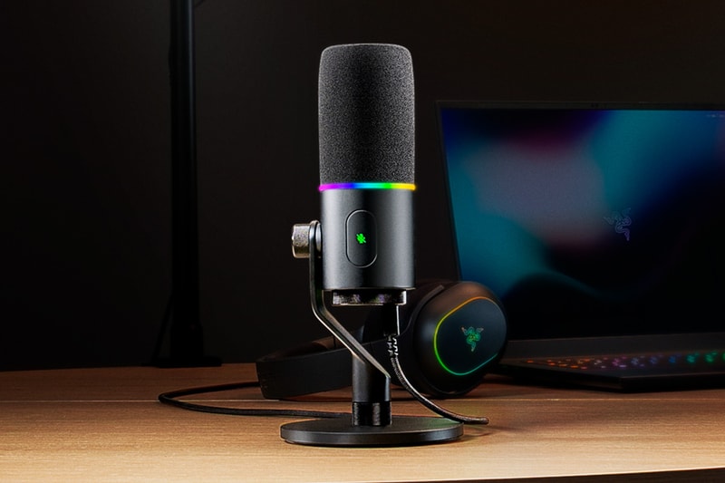 Razer Seiren V3 Pro hybrid XLR USB microphone with Chroma RGB lighting
