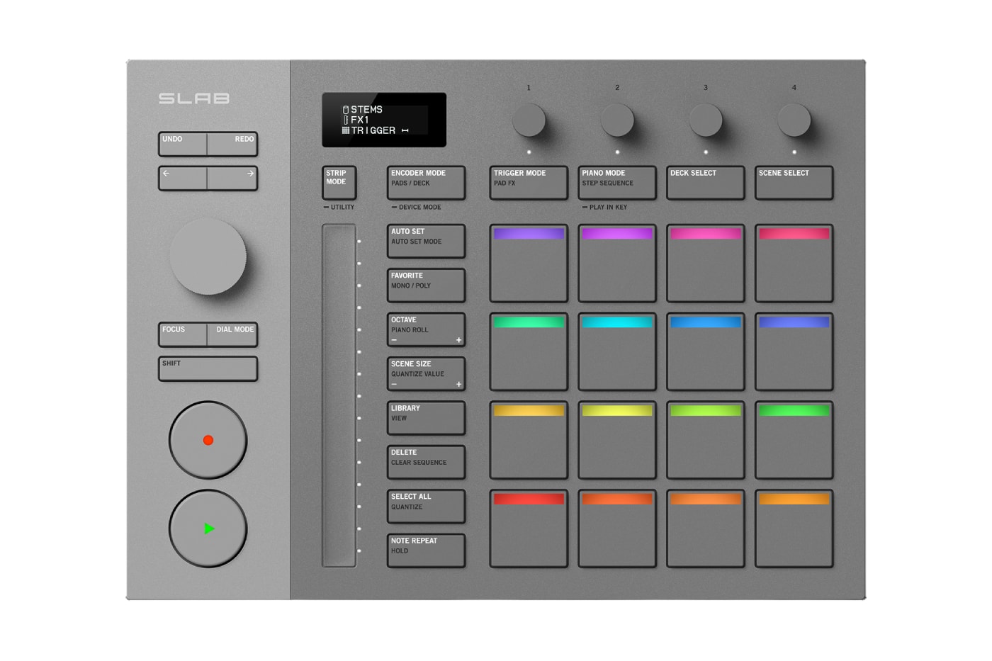 AlphaTheta SLAB MPC music production controller Release Info red dot if design award winner