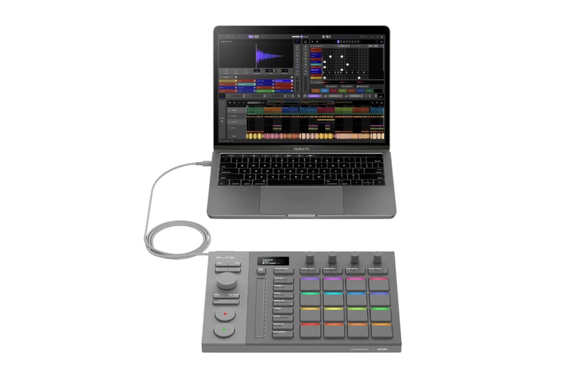 AlphaTheta SLAB MPC music production controller Release Info red dot if design award winner