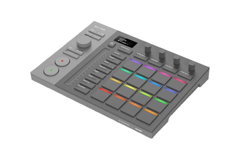 AlphaTheta SLAB MPC music production controller Release Info red dot if design award winner