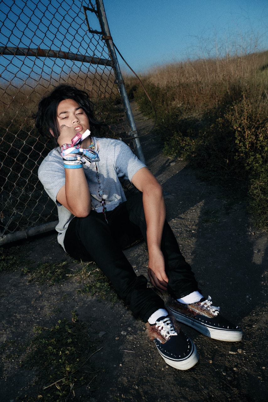 Feng Vans Interview Shoot Fall 2026 Campaign Lookbook Release Info price old skool authentic rapper fakemink uk music underground Ecca Vandal, surfer Mikey February, and skateboarder Ruby Lilley.
