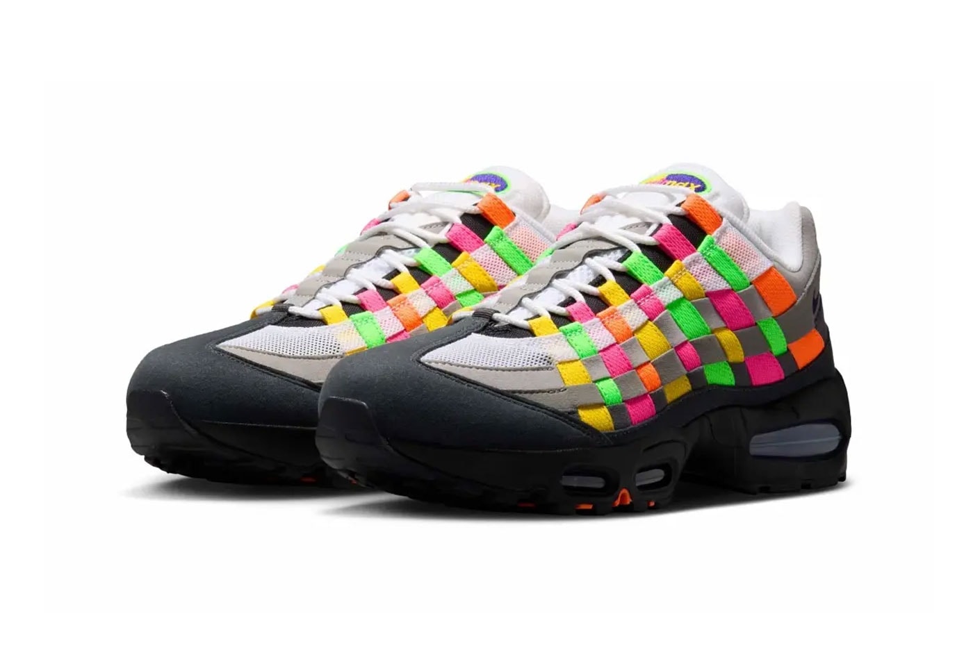 Official Look at the Nike Air Max 95 Woven "Multi" White/Purple Dynasty-Pearl Grey IB3695-100 release info
