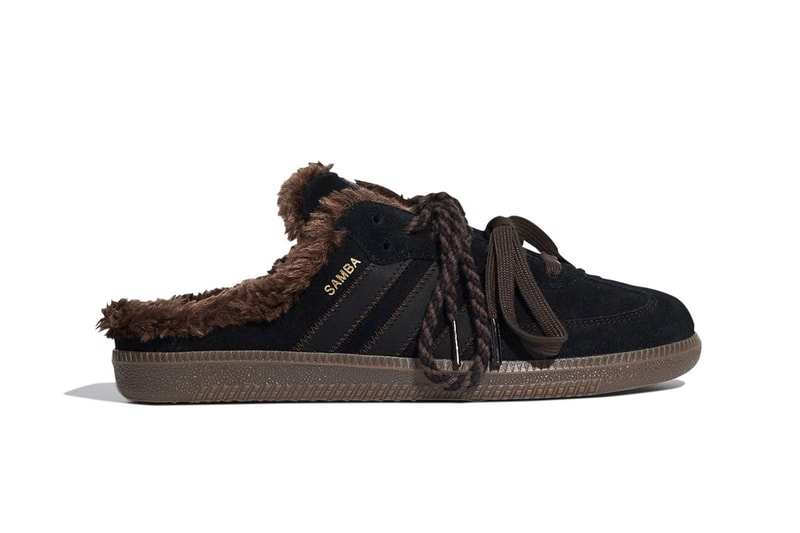 adidas Samba Mule "Fur-Lined" Release Info Core Black/Dark Brown