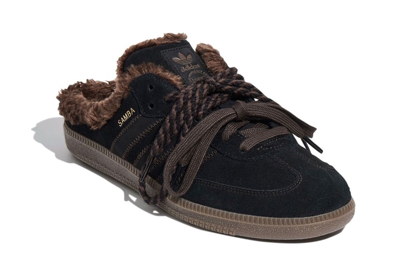 adidas Samba Mule "Fur-Lined" Release Info Core Black/Dark Brown