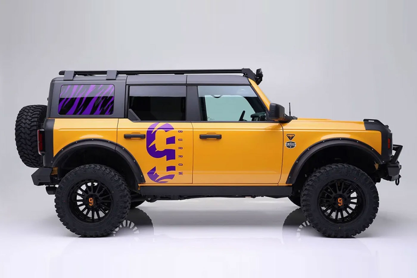 NFL Star Joe Burrow's Custom Ford Bronco Heads to Barrett-Jackson Auction LSU inspired 4x4