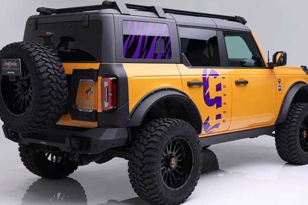 NFL Star Joe Burrow's Custom Ford Bronco Heads to Barrett-Jackson Auction LSU inspired 4x4