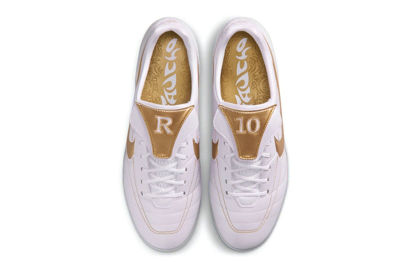 Nike Cryoshot Tiempo Legend R10 "White/Metallic Gold" release info IQ8164-100