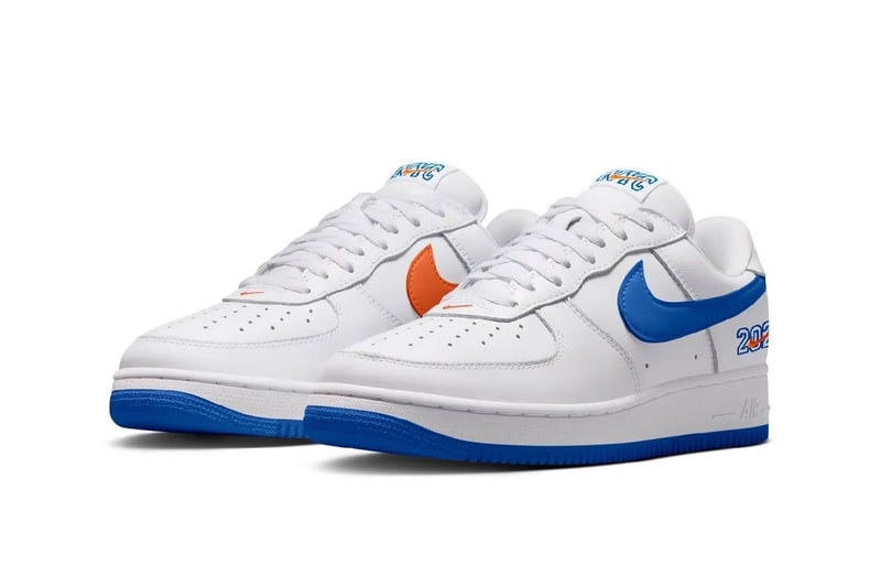Nike Air Force 1 Low '01 "NYC Knicks" Release Info white blue orange new york knicks nba JK5361-100