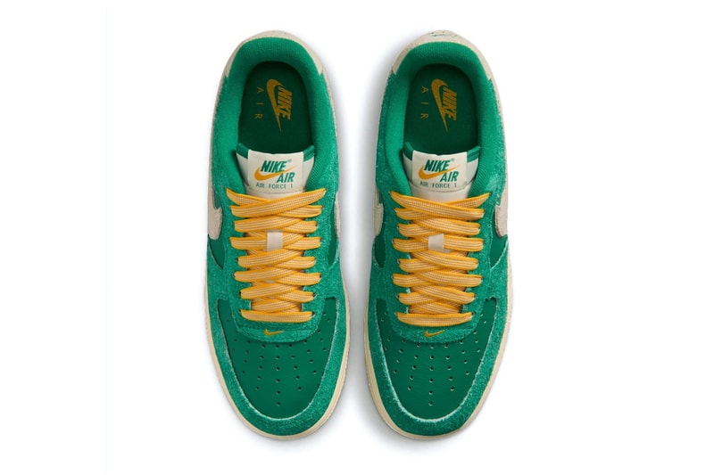 Nike Air Force 1 Low “Game Day” Malachite/University Gold-Gum Medium Brown-Coconut Milk