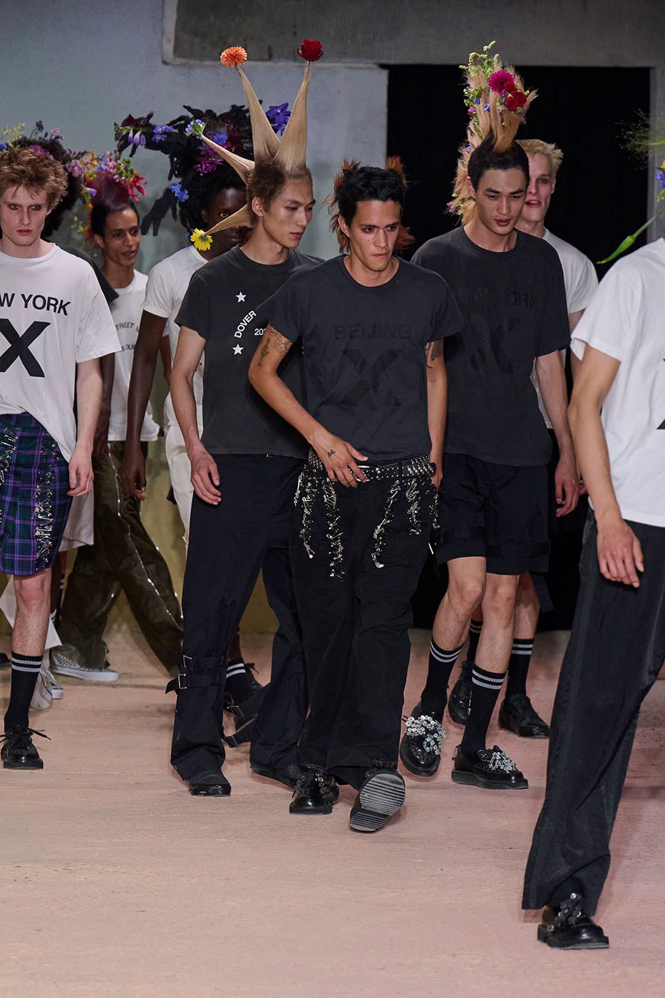 DSM Kei Ninomiya Unveils SS27 "OUR PUNK" Collection at Pitti Uomo 110 dover street market George Cox OTW by Vans Pretty Relics and Schott NYC judy blume
