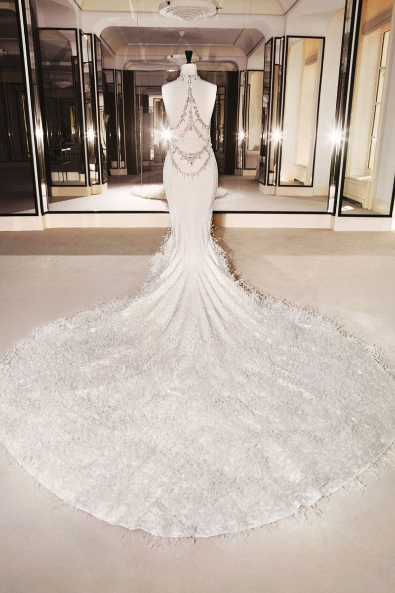 Closer Look at Matthieu Blazy's First Custom Chanel Haute Couture Wedding Dress Made for Dua Lipa callum turner