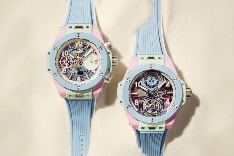 Hublot Big Bang Summer Multi -Colored Ceramic 42mm 441.ERG.6610.RX 44mm 429.ERG.6610.RX Big Bang Titanium Peach Ceramic 42mm 441.NCU.5920.RX 33mm 485.CUP.5920.RX Big Bang Mint Green Ceramic 33mm 485.GS.5271.RX Big Bang Petrol Blue Ceramic 33mm 485.ES.5171.RX Release Info