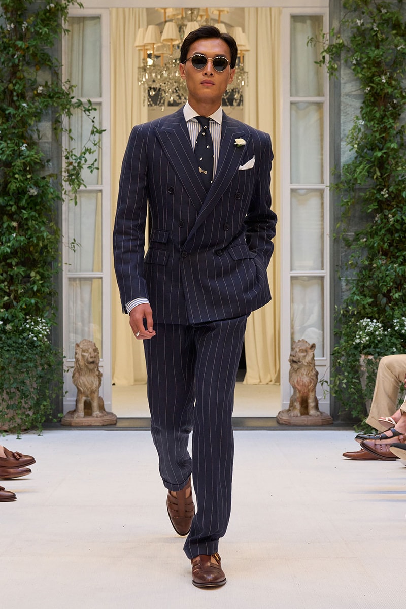 Ralph Lauren SS27 Infuses Traditional Japanese Craftsmanship Into American Luxury KUON Sashiko Craftsmanship Polo Ralph Lauren Purple Label SS27 Milan Fashion Week runway collection