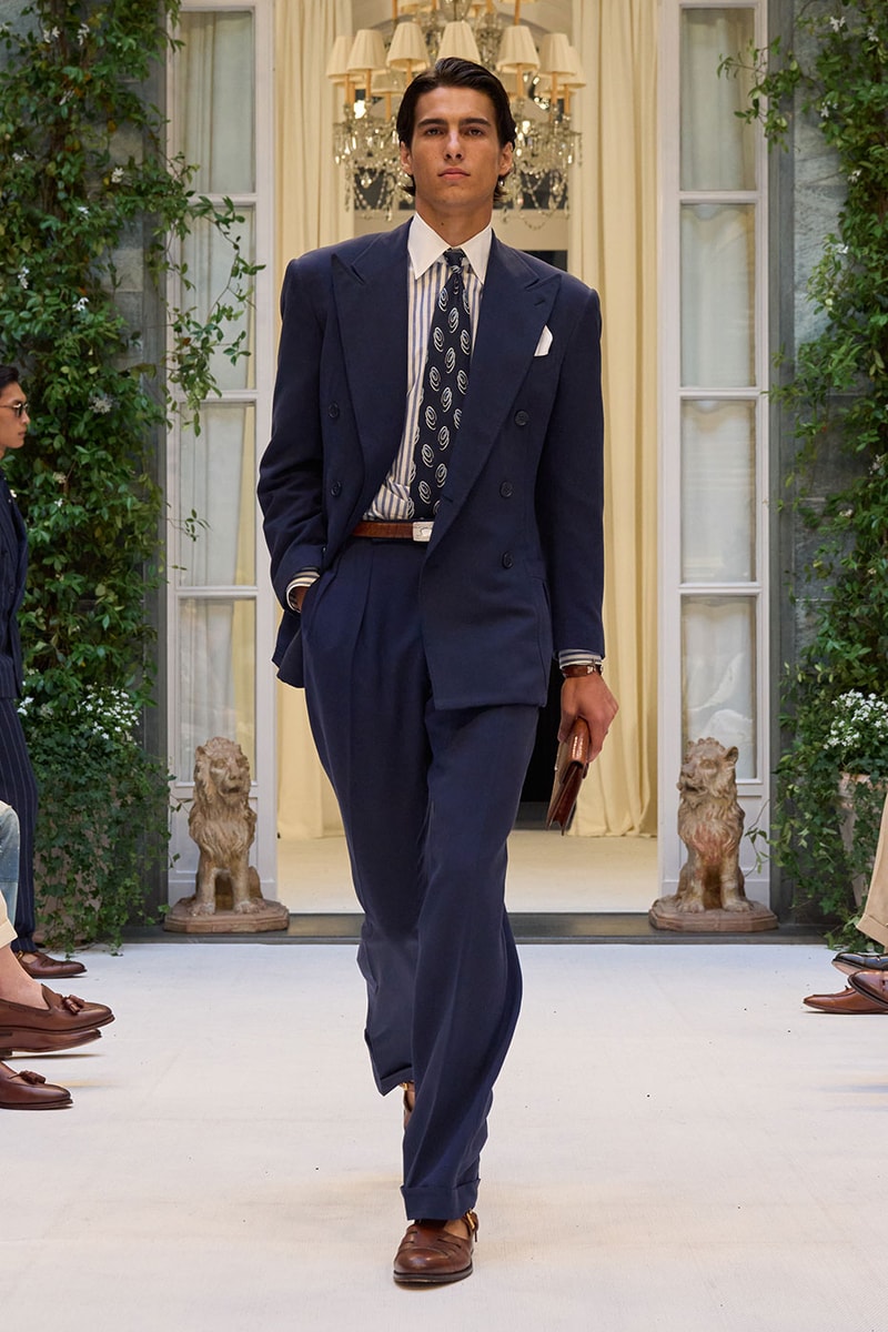 Ralph Lauren SS27 Infuses Traditional Japanese Craftsmanship Into American Luxury KUON Sashiko Craftsmanship Polo Ralph Lauren Purple Label SS27 Milan Fashion Week runway collection