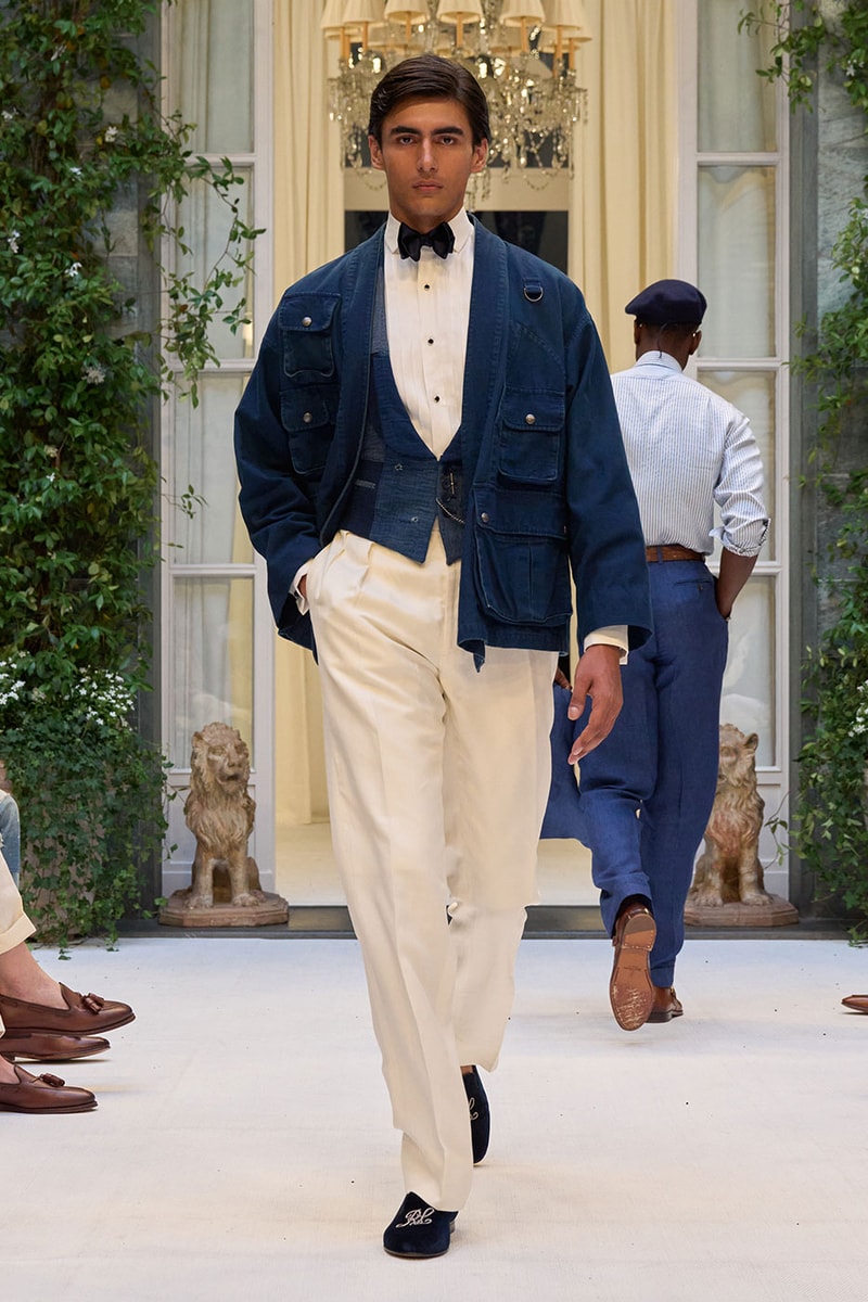 Ralph Lauren SS27 Infuses Traditional Japanese Craftsmanship Into American Luxury KUON Sashiko Craftsmanship Polo Ralph Lauren Purple Label SS27 Milan Fashion Week runway collection