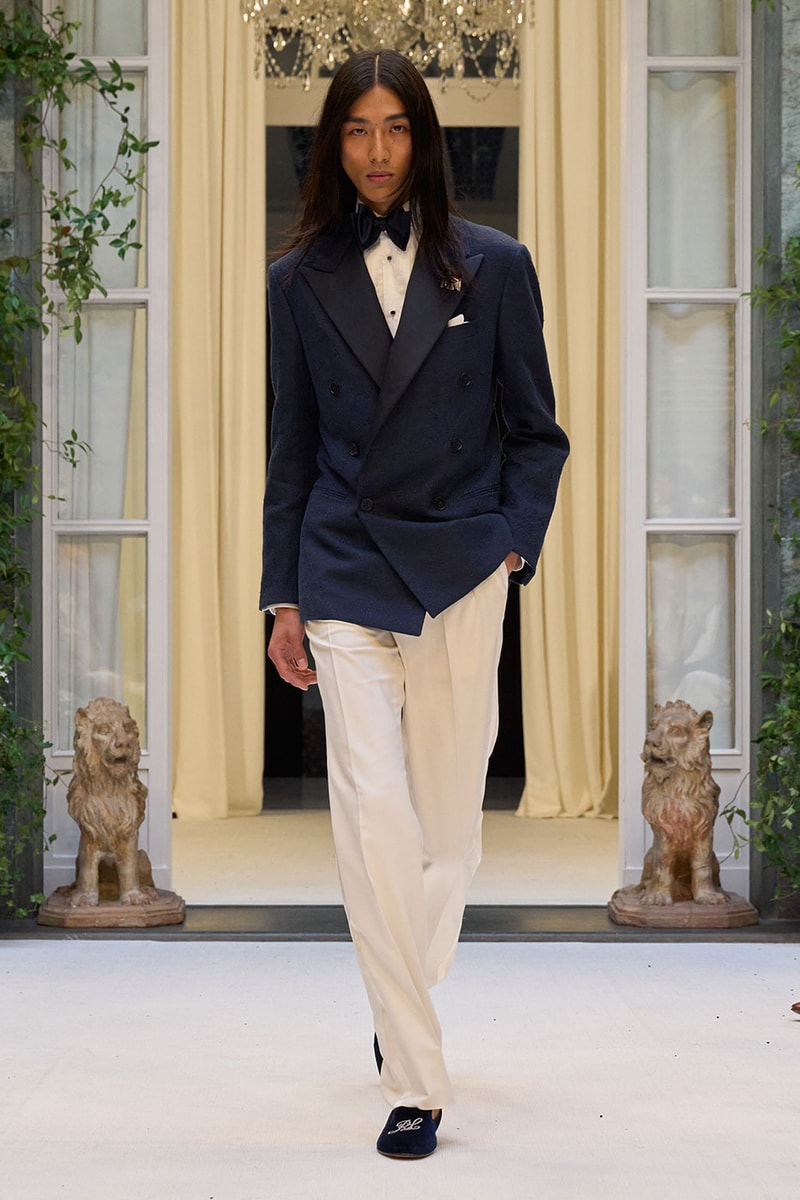 Ralph Lauren SS27 Infuses Traditional Japanese Craftsmanship Into American Luxury KUON Sashiko Craftsmanship Polo Ralph Lauren Purple Label SS27 Milan Fashion Week runway collection