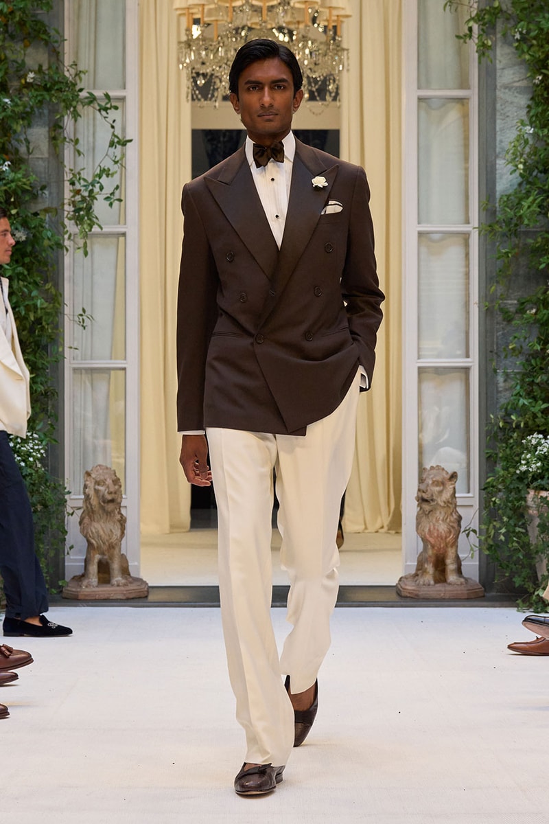 Ralph Lauren SS27 Infuses Traditional Japanese Craftsmanship Into American Luxury KUON Sashiko Craftsmanship Polo Ralph Lauren Purple Label SS27 Milan Fashion Week runway collection