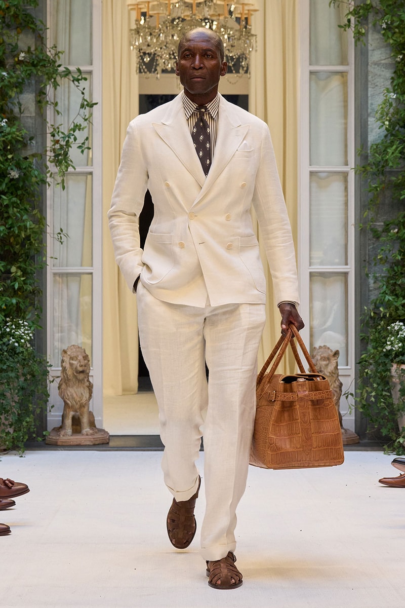 Ralph Lauren SS27 Infuses Traditional Japanese Craftsmanship Into American Luxury KUON Sashiko Craftsmanship Polo Ralph Lauren Purple Label SS27 Milan Fashion Week runway collection