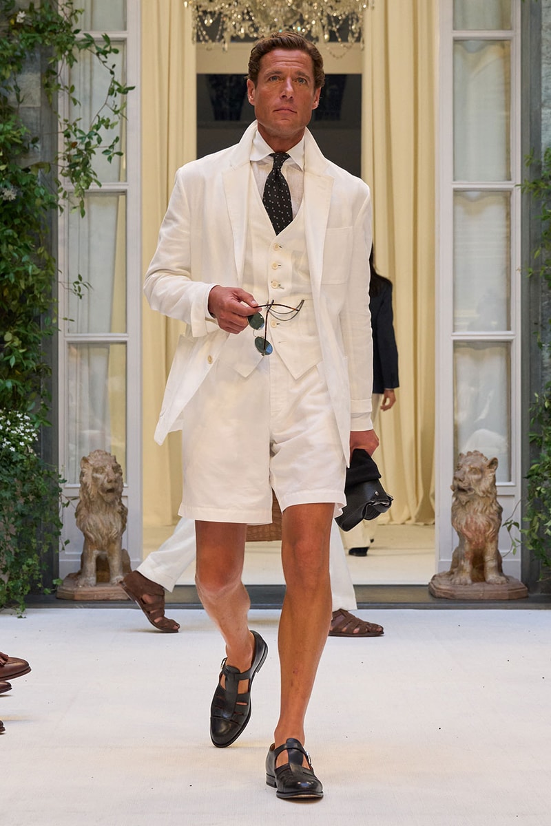 Ralph Lauren SS27 Infuses Traditional Japanese Craftsmanship Into American Luxury KUON Sashiko Craftsmanship Polo Ralph Lauren Purple Label SS27 Milan Fashion Week runway collection