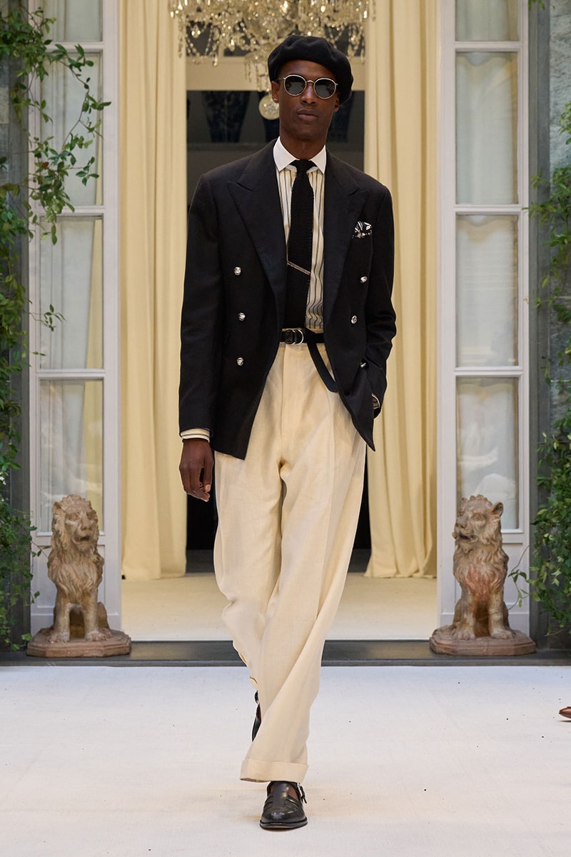 Ralph Lauren SS27 Infuses Traditional Japanese Craftsmanship Into American Luxury KUON Sashiko Craftsmanship Polo Ralph Lauren Purple Label SS27 Milan Fashion Week runway collection