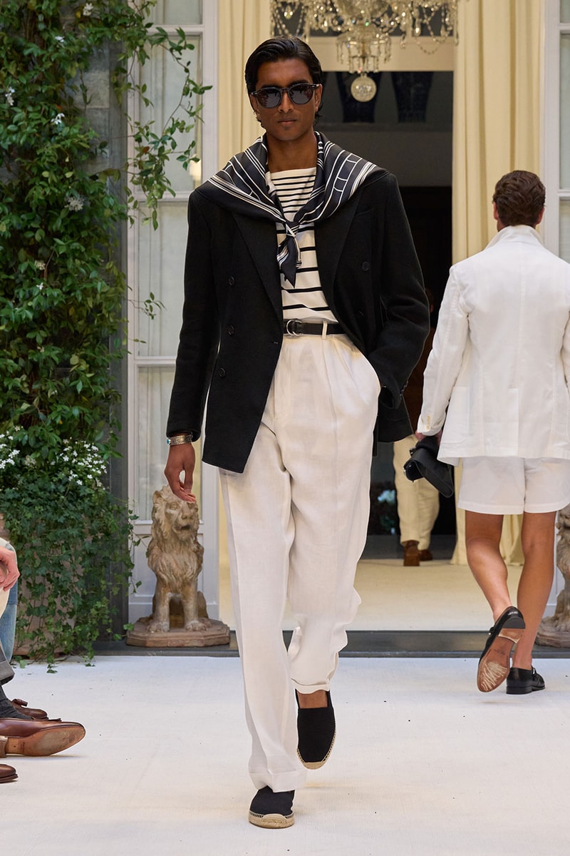 Ralph Lauren SS27 Infuses Traditional Japanese Craftsmanship Into American Luxury KUON Sashiko Craftsmanship Polo Ralph Lauren Purple Label SS27 Milan Fashion Week runway collection