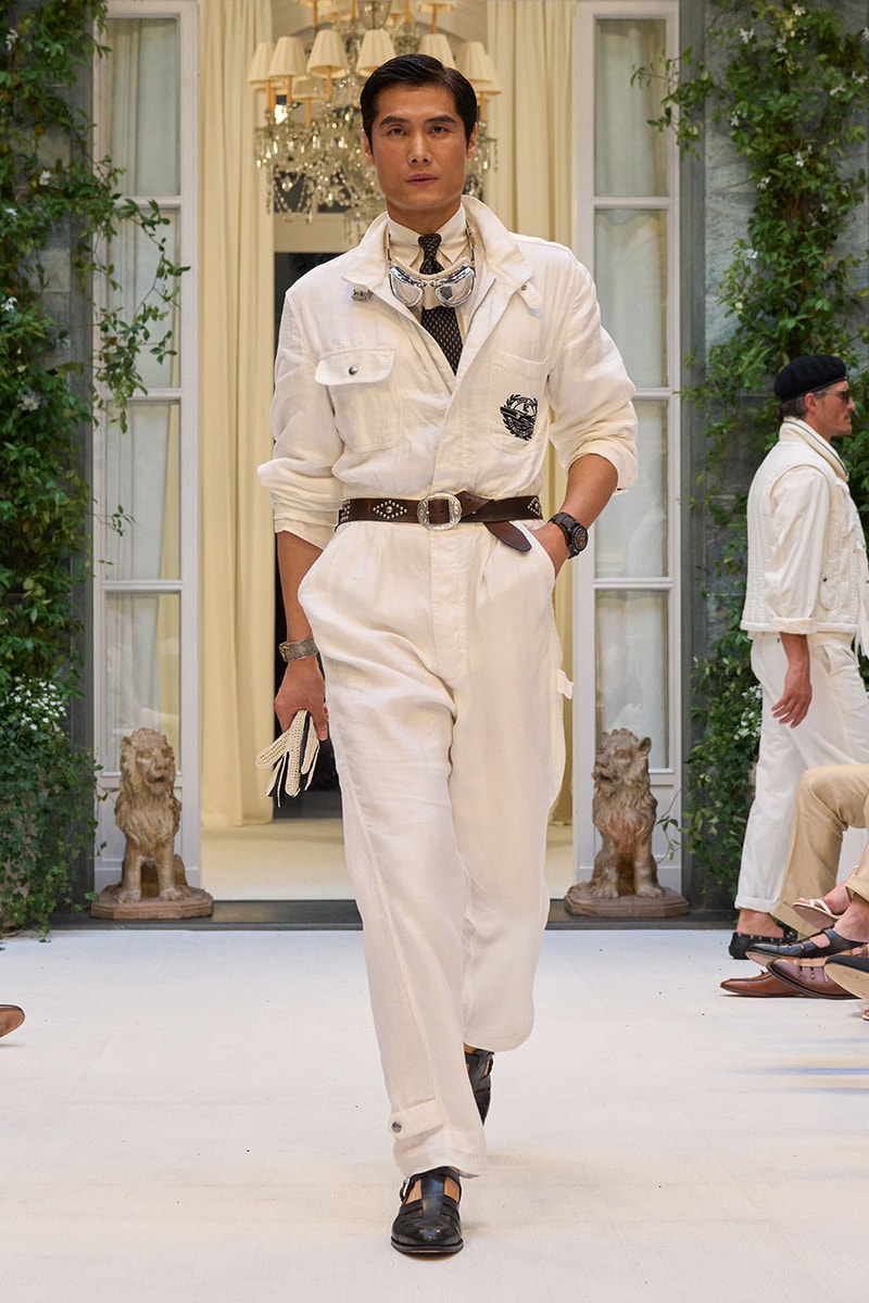 Ralph Lauren SS27 Infuses Traditional Japanese Craftsmanship Into American Luxury KUON Sashiko Craftsmanship Polo Ralph Lauren Purple Label SS27 Milan Fashion Week runway collection