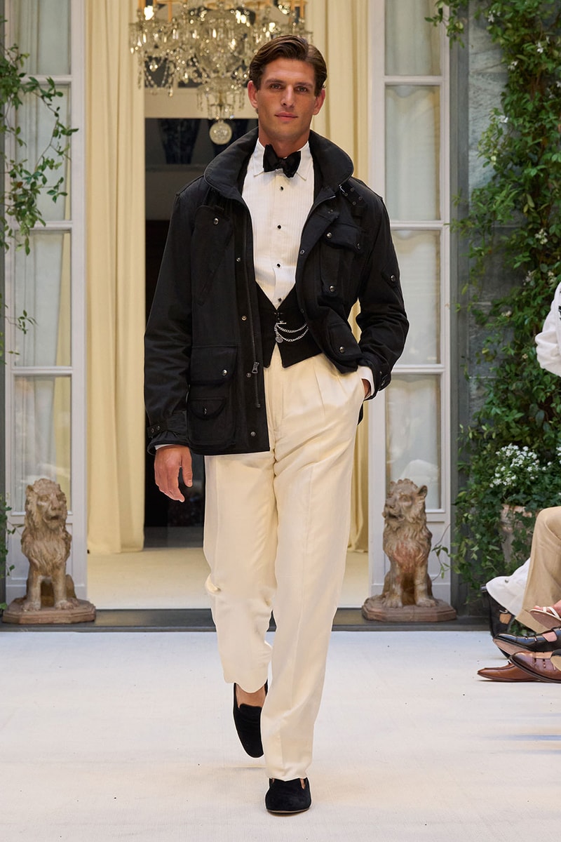 Ralph Lauren SS27 Infuses Traditional Japanese Craftsmanship Into American Luxury KUON Sashiko Craftsmanship Polo Ralph Lauren Purple Label SS27 Milan Fashion Week runway collection