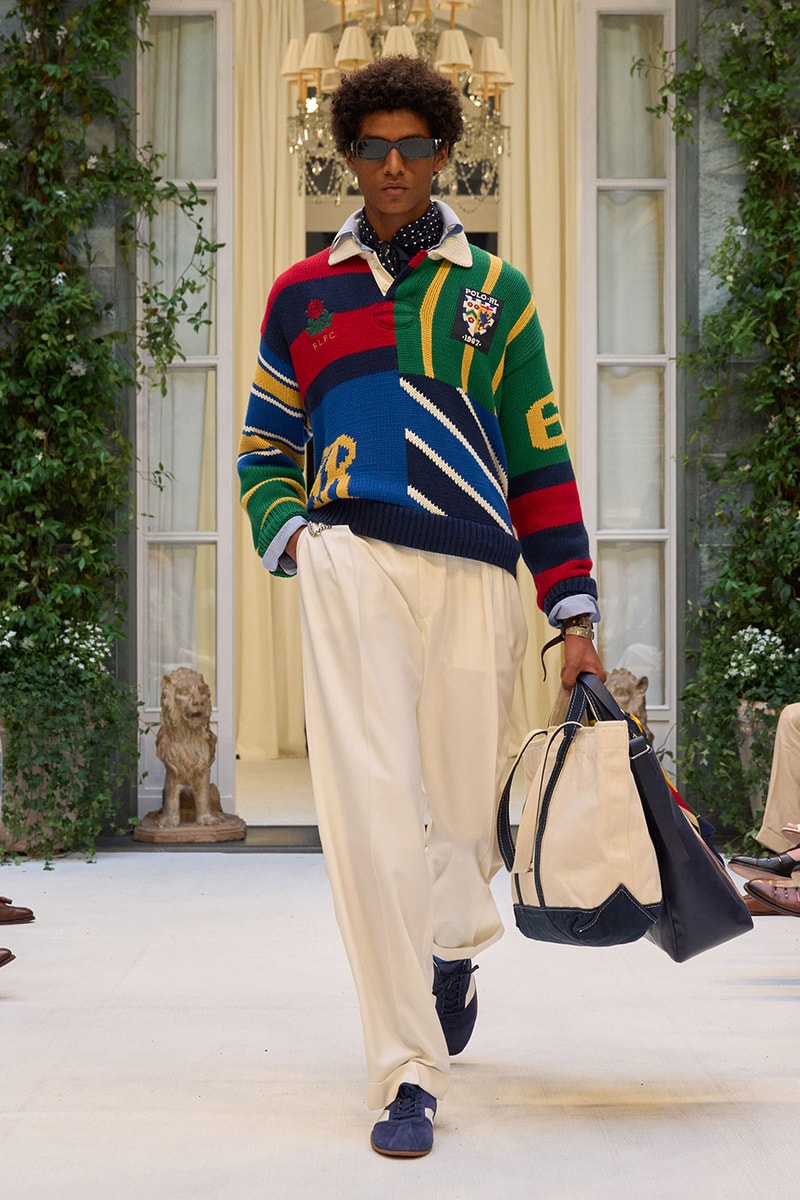 Ralph Lauren SS27 Infuses Traditional Japanese Craftsmanship Into American Luxury KUON Sashiko Craftsmanship Polo Ralph Lauren Purple Label SS27 Milan Fashion Week runway collection