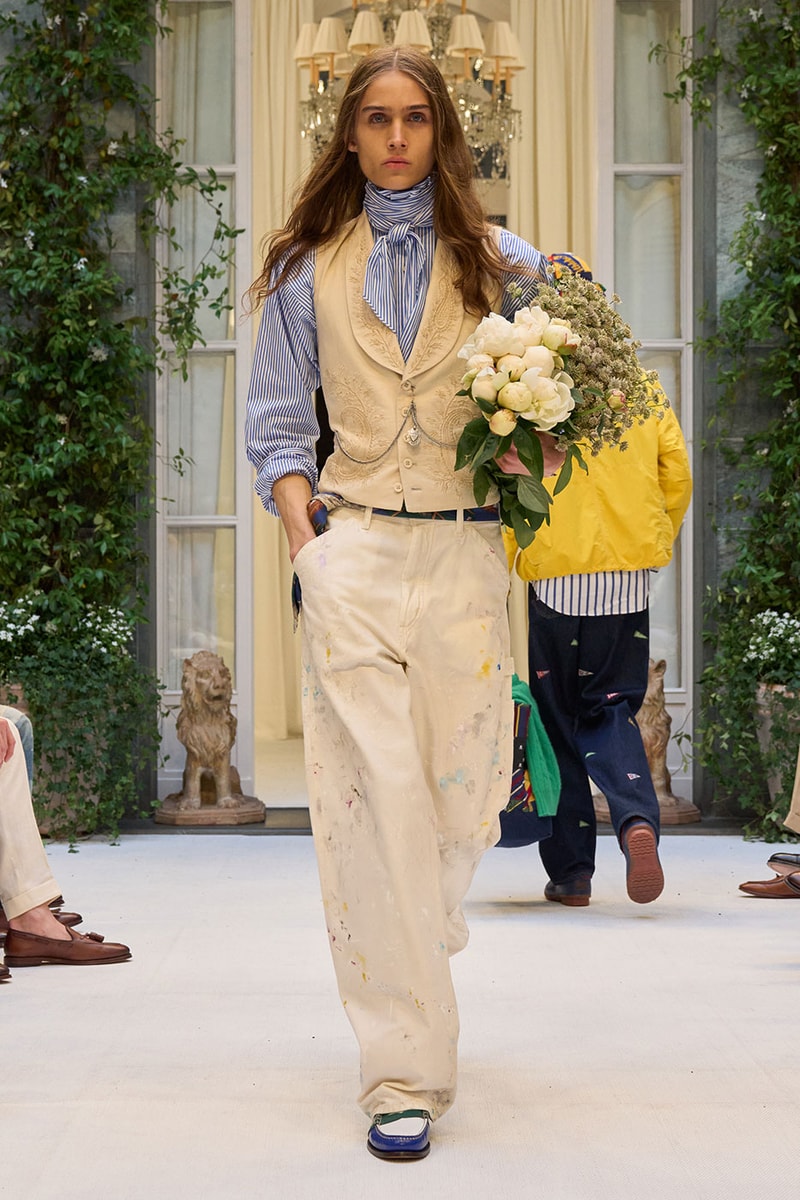 Ralph Lauren SS27 Infuses Traditional Japanese Craftsmanship Into American Luxury KUON Sashiko Craftsmanship Polo Ralph Lauren Purple Label SS27 Milan Fashion Week runway collection