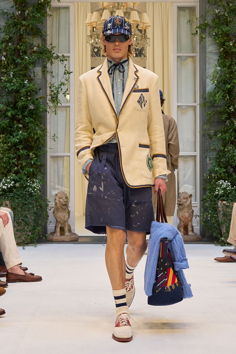 Ralph Lauren SS27 Infuses Traditional Japanese Craftsmanship Into American Luxury KUON Sashiko Craftsmanship Polo Ralph Lauren Purple Label SS27 Milan Fashion Week runway collection