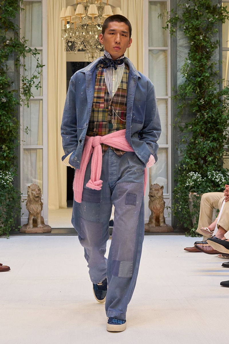 Ralph Lauren SS27 Infuses Traditional Japanese Craftsmanship Into American Luxury KUON Sashiko Craftsmanship Polo Ralph Lauren Purple Label SS27 Milan Fashion Week runway collection