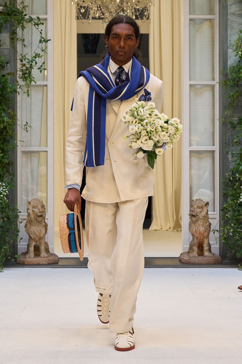Ralph Lauren SS27 Infuses Traditional Japanese Craftsmanship Into American Luxury KUON Sashiko Craftsmanship Polo Ralph Lauren Purple Label SS27 Milan Fashion Week runway collection
