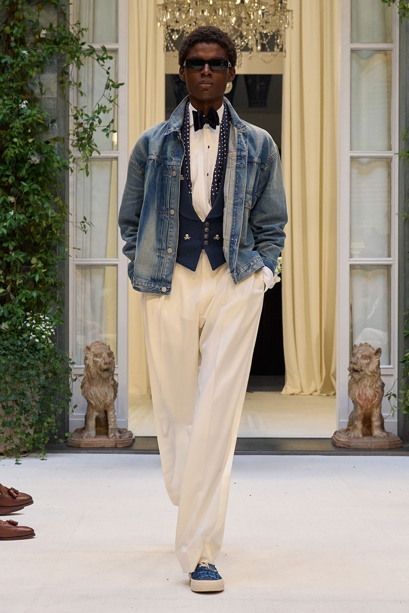 Ralph Lauren SS27 Infuses Traditional Japanese Craftsmanship Into American Luxury KUON Sashiko Craftsmanship Polo Ralph Lauren Purple Label SS27 Milan Fashion Week runway collection