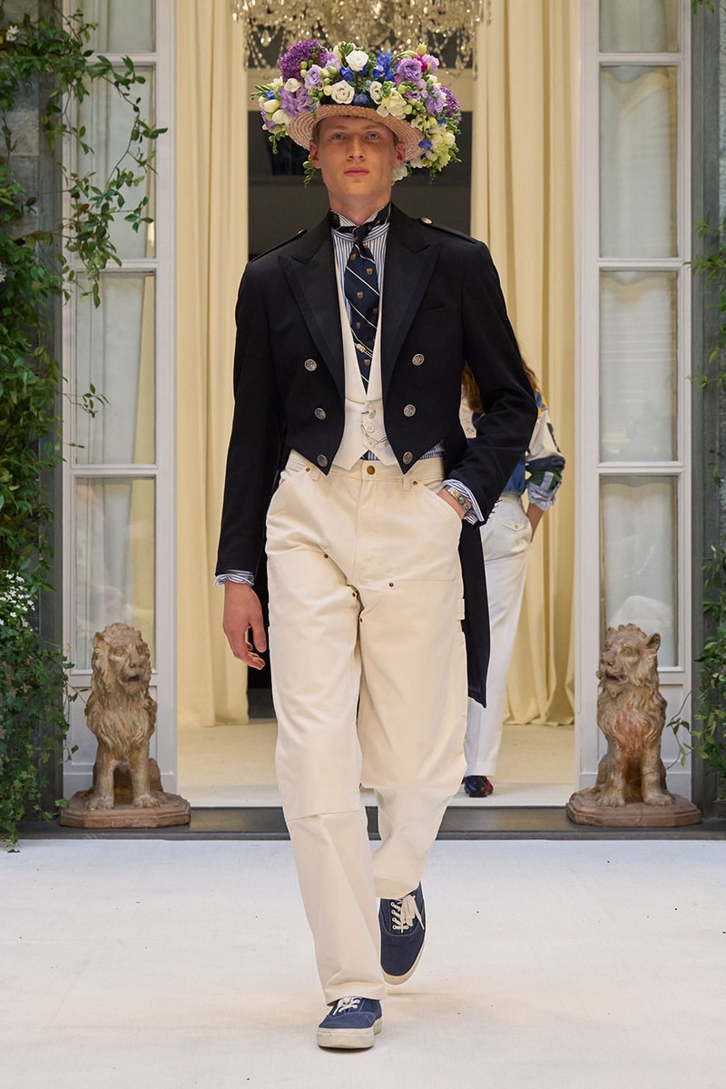 Ralph Lauren SS27 Infuses Traditional Japanese Craftsmanship Into American Luxury KUON Sashiko Craftsmanship Polo Ralph Lauren Purple Label SS27 Milan Fashion Week runway collection