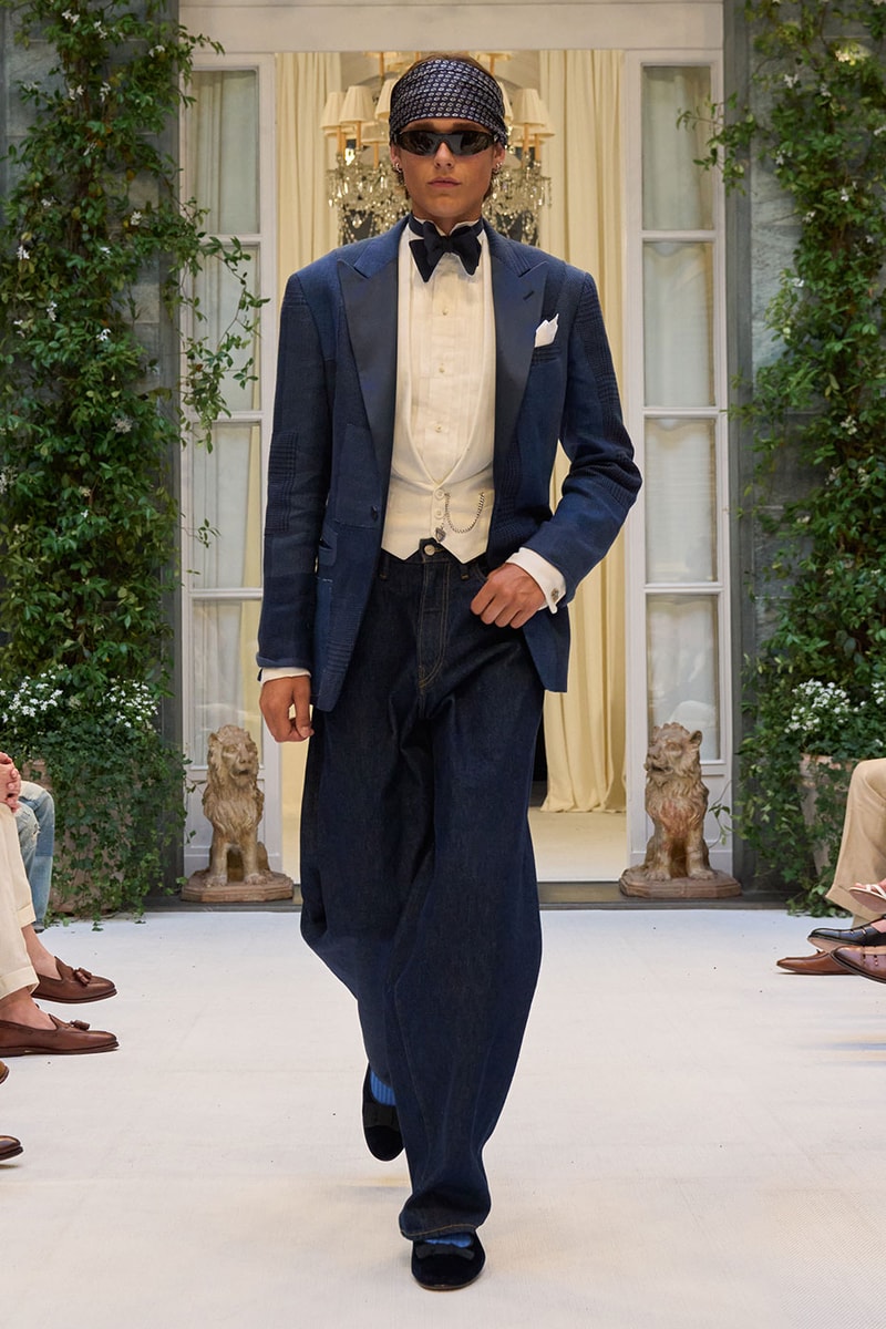 Ralph Lauren SS27 Infuses Traditional Japanese Craftsmanship Into American Luxury KUON Sashiko Craftsmanship Polo Ralph Lauren Purple Label SS27 Milan Fashion Week runway collection