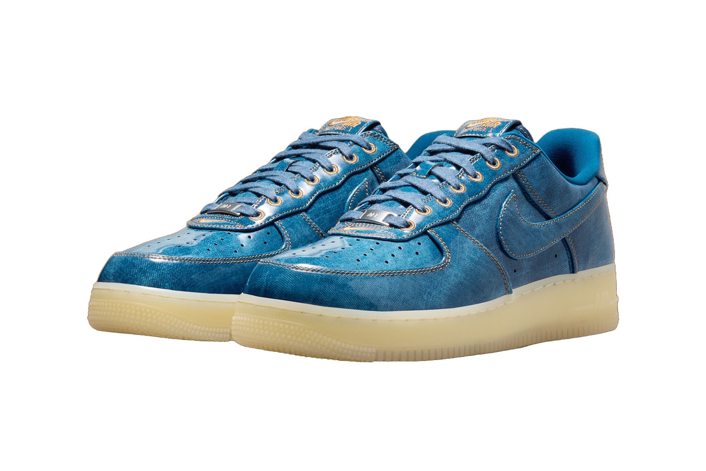 Nike Air Force 1 Low Patent Denim IM5757-400 Official Images