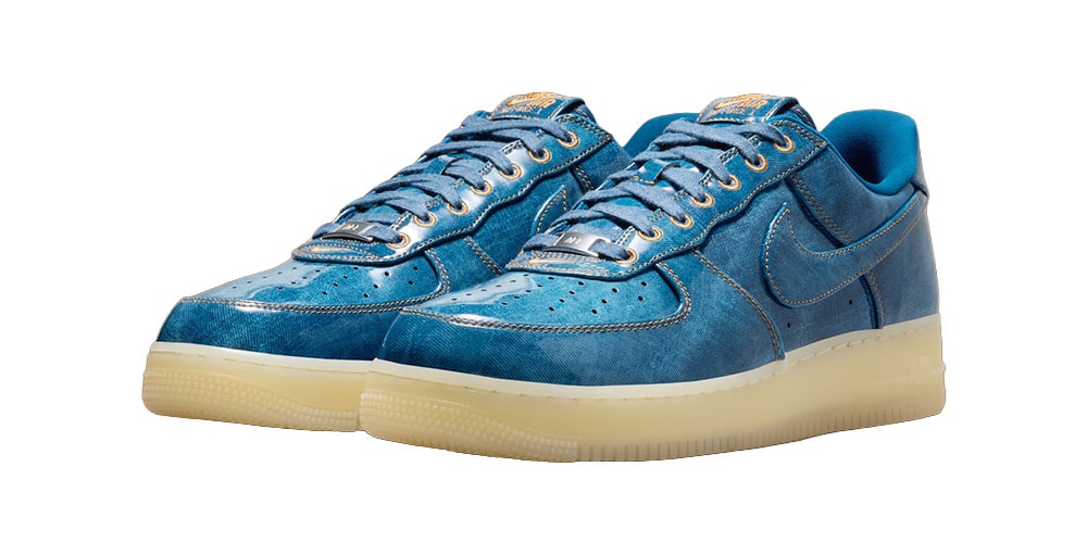 Nike's Air Force 1 Low "Patent Denim" Seals Coastal Blue Denim Beneath a Glossy Finish