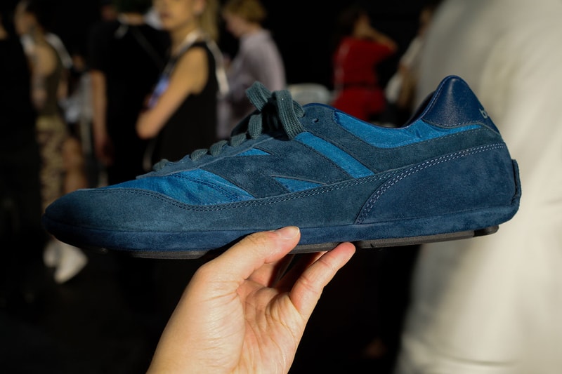 Exclusive First Look at the AURALEE x New Balance 574 Driver spring summer 2027 ss27 paris fashion week runway japanese collaborations debut silhouette black blue