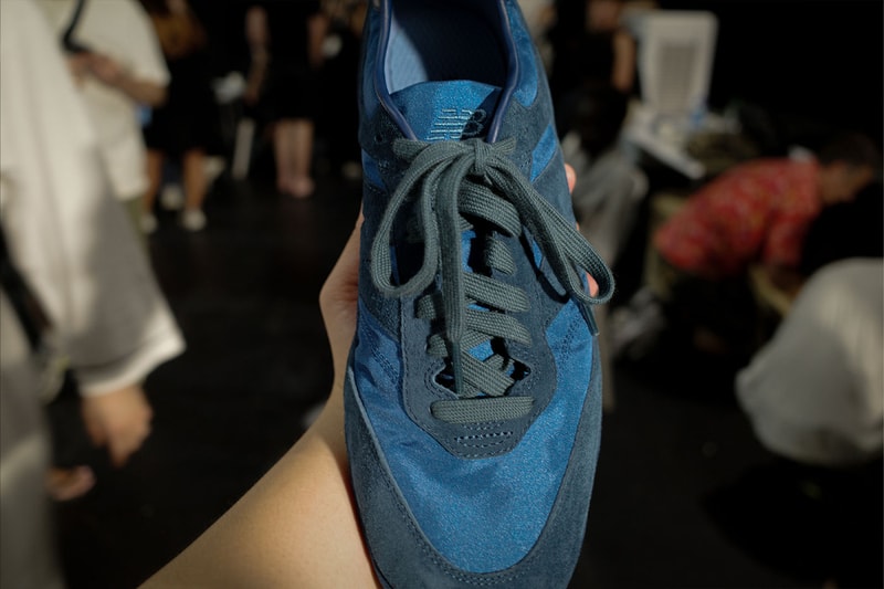 Exclusive First Look at the AURALEE x New Balance 574 Driver spring summer 2027 ss27 paris fashion week runway japanese collaborations debut silhouette black blue