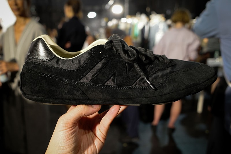 Exclusive First Look at the AURALEE x New Balance 574 Driver spring summer 2027 ss27 paris fashion week runway japanese collaborations debut silhouette black blue