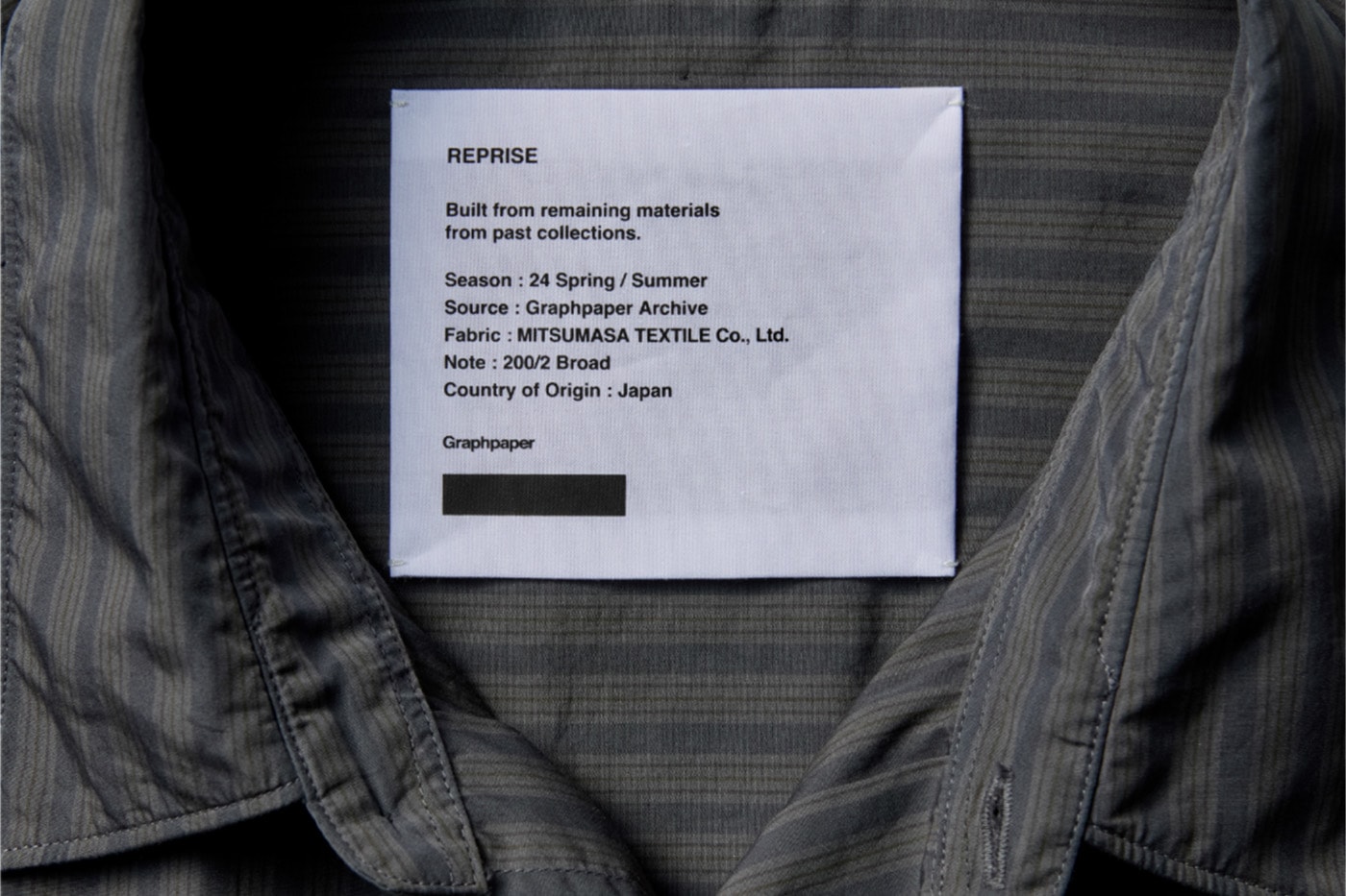 Graphpaper "REPRISE" Collection Release Info