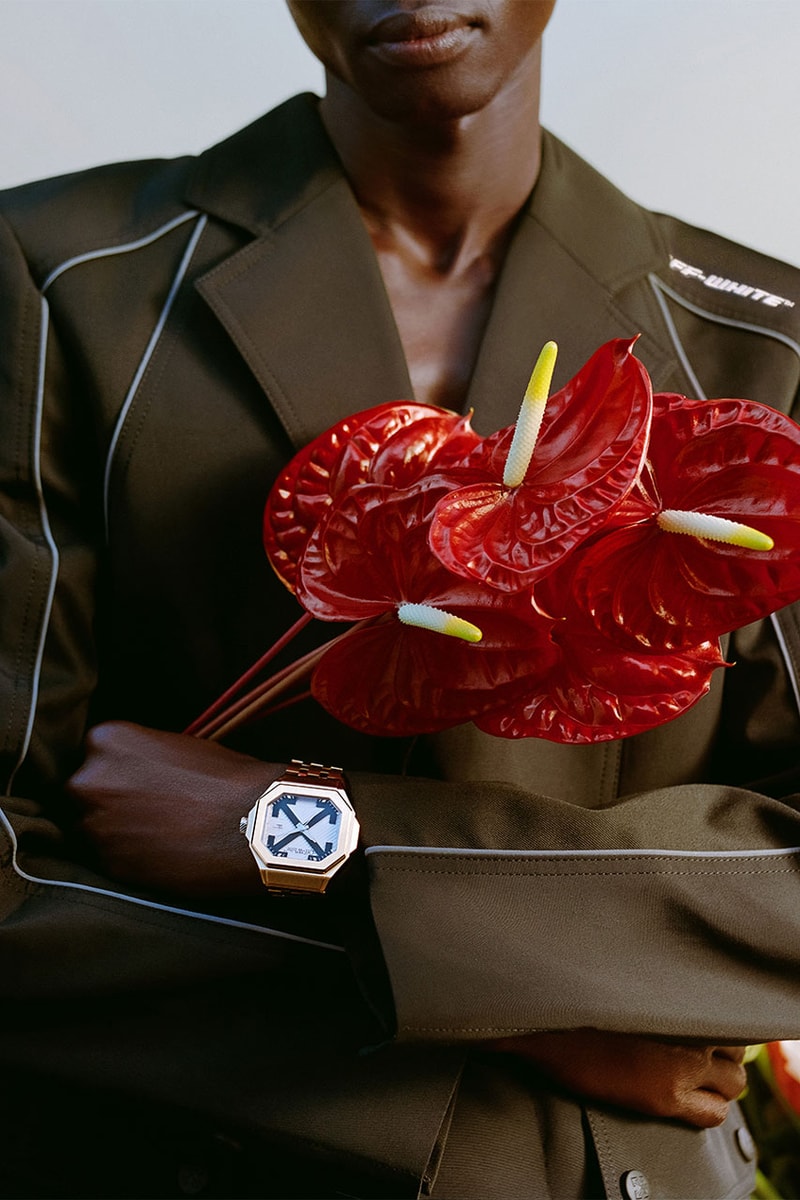 off-white watches collection time proto beat heavy duty street bling after hours pave crossed arrows timepiece transparent design luxury bracelet