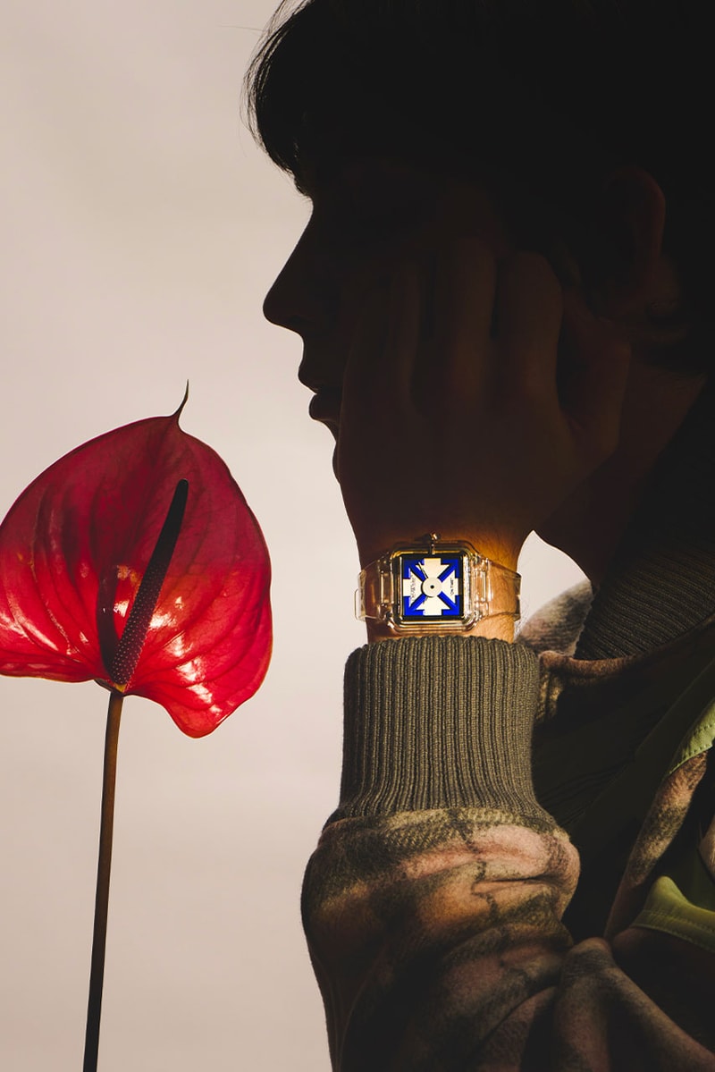 off-white watches collection time proto beat heavy duty street bling after hours pave crossed arrows timepiece transparent design luxury bracelet