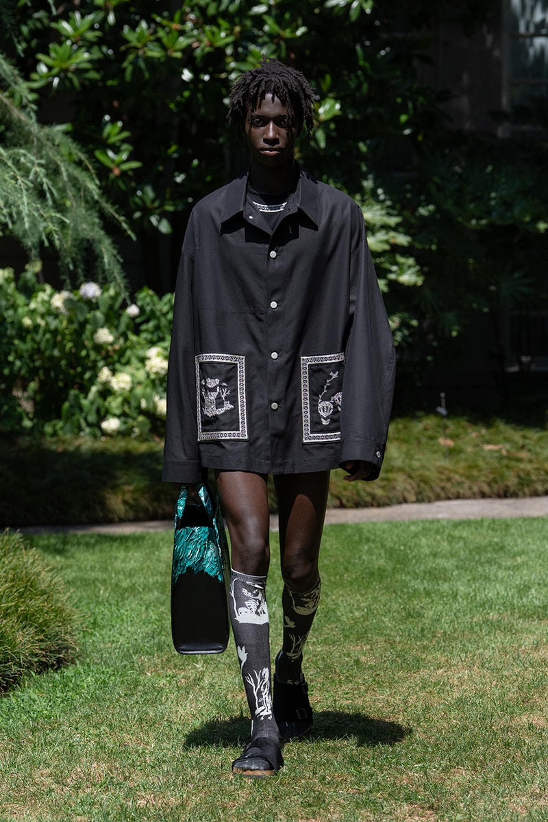 SHINYAKOZUKA Spring/Summer 2027 Collection Runway Show Milan Fashion Week Shinya Kozuka Collaborations Dickies Oofos Lee Kijima Takayuki Stephen Jones Tsuchiya Kaban