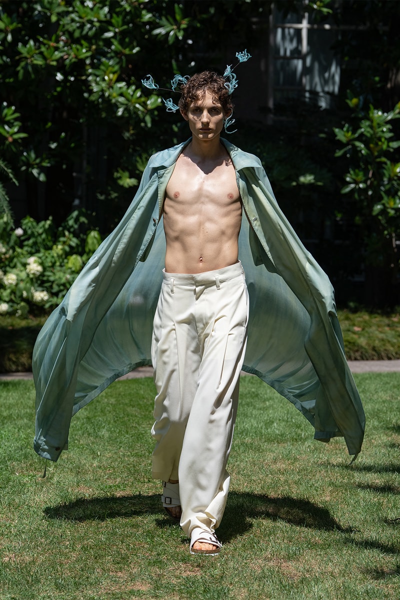 SHINYAKOZUKA Spring/Summer 2027 Collection Runway Show Milan Fashion Week Shinya Kozuka Collaborations Dickies Oofos Lee Kijima Takayuki Stephen Jones Tsuchiya Kaban