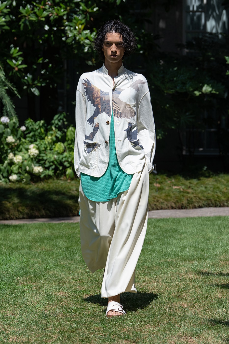 SHINYAKOZUKA Spring/Summer 2027 Collection Runway Show Milan Fashion Week Shinya Kozuka Collaborations Dickies Oofos Lee Kijima Takayuki Stephen Jones Tsuchiya Kaban