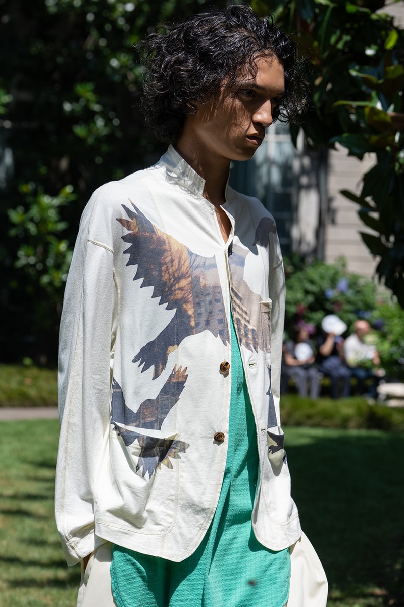SHINYAKOZUKA Spring/Summer 2027 Collection Runway Show Milan Fashion Week Shinya Kozuka Collaborations Dickies Oofos Lee Kijima Takayuki Stephen Jones Tsuchiya Kaban