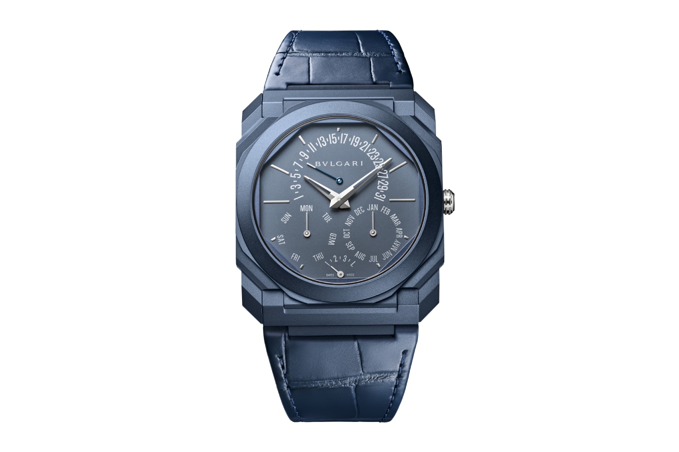 BVLGARI Octo Finissimo Perpetual Calendar 104262 Movement BLue PVD Info