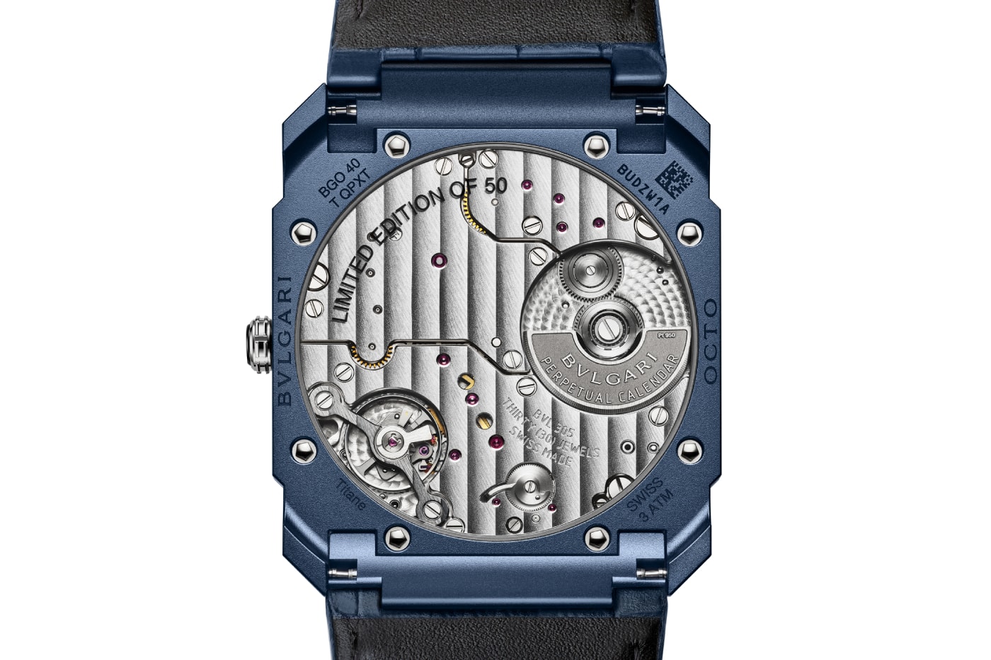 BVLGARI Octo Finissimo Perpetual Calendar 104262 Movement BLue PVD Info