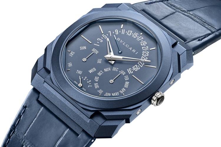BVLGARI Dresses the Octo Finissimo Perpetual Calendar in a Luscious Blue